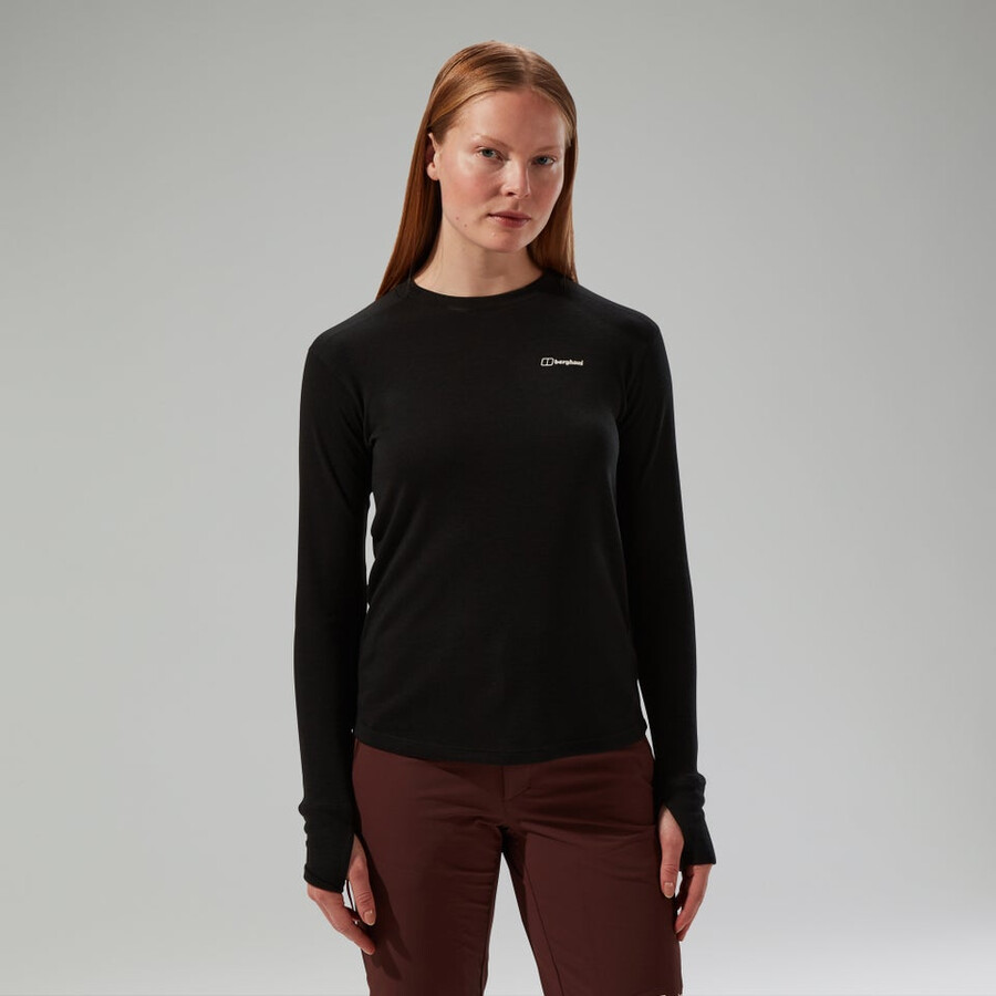 frauen-ivyhill crew - black die berghaus