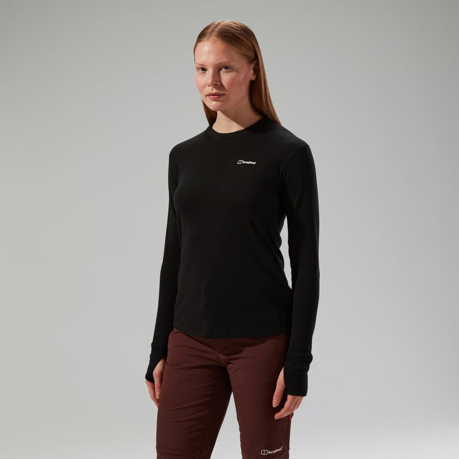 frauen-ivyhill crew - black die berghaus