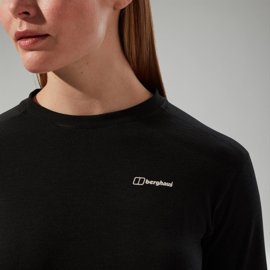 frauen-ivyhill crew - black die berghaus
