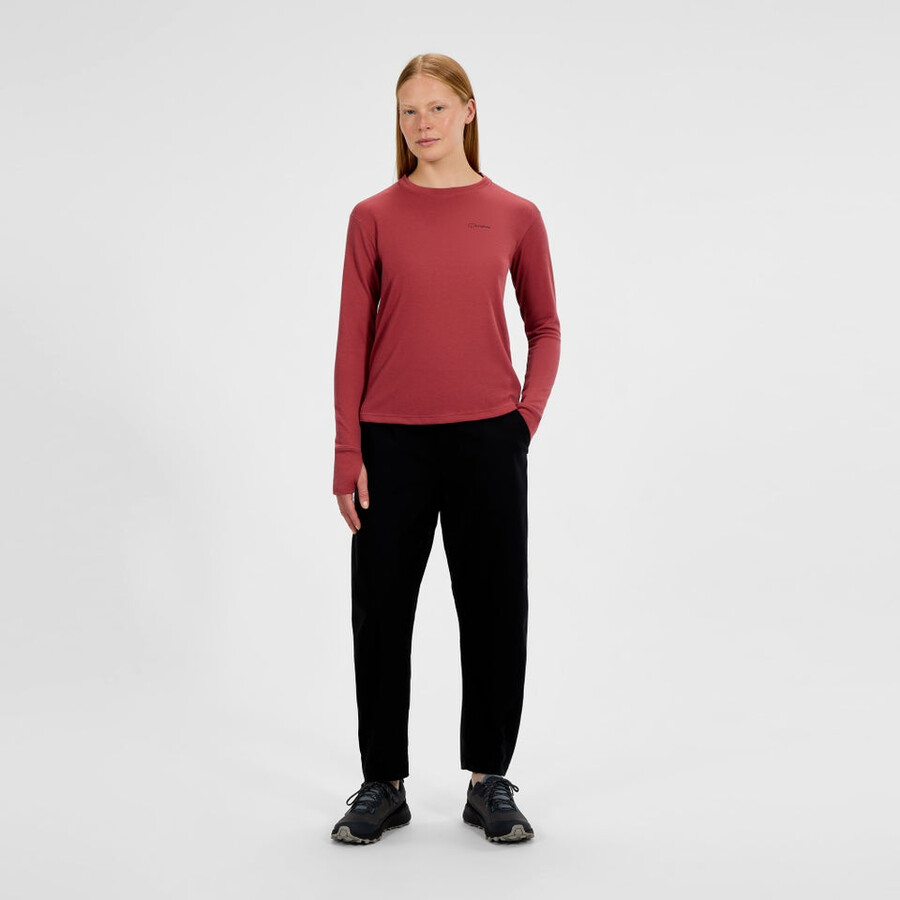 frauen-ivyhill crew jumper - rot berghaus
