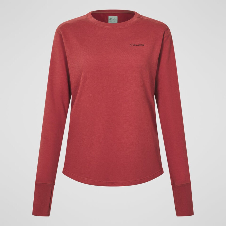 frauen-ivyhill crew jumper - rot berghaus