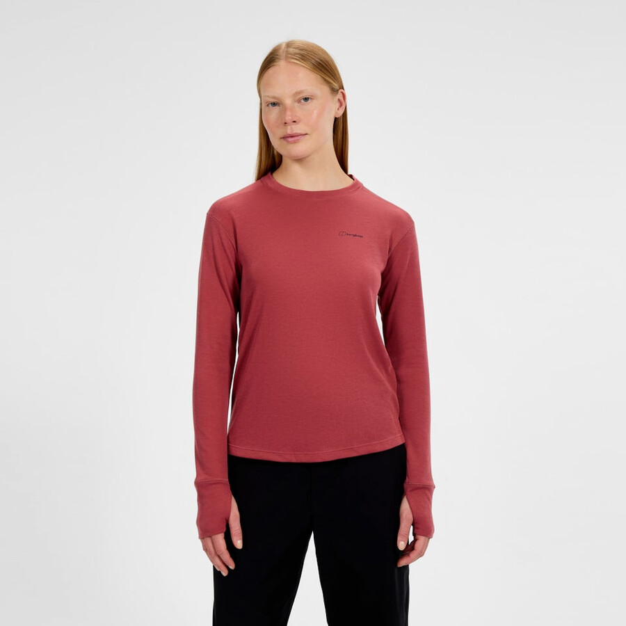 frauen-ivyhill crew jumper - rot berghaus