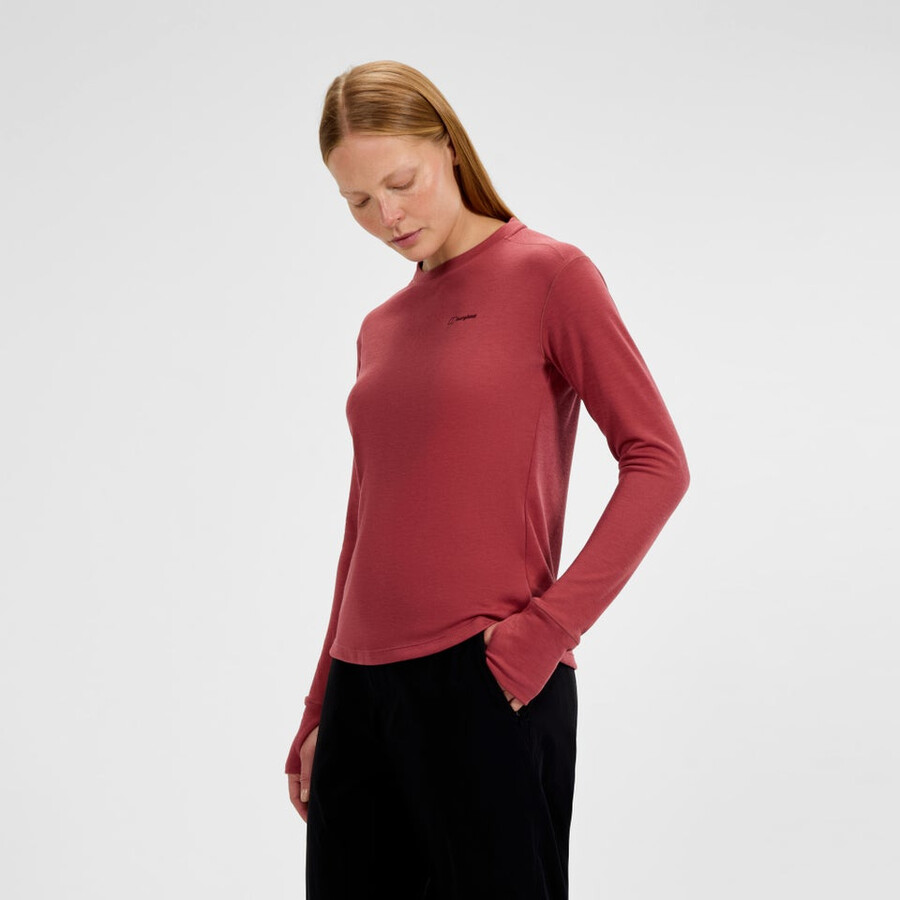 frauen-ivyhill crew jumper - rot berghaus