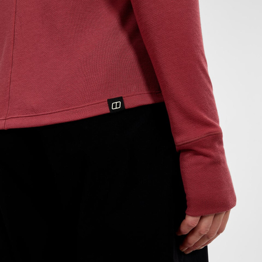 frauen-ivyhill crew jumper - rot berghaus