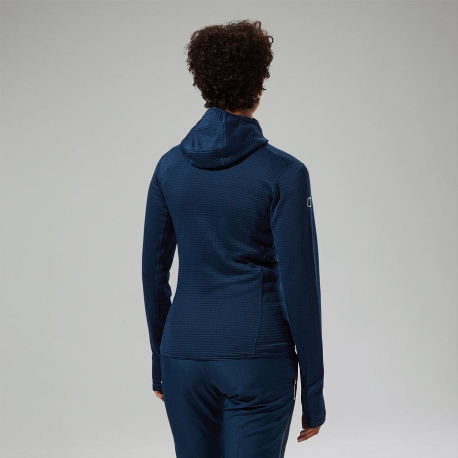 frauen s ridge-hiker hooded jacket - blue berghaus
