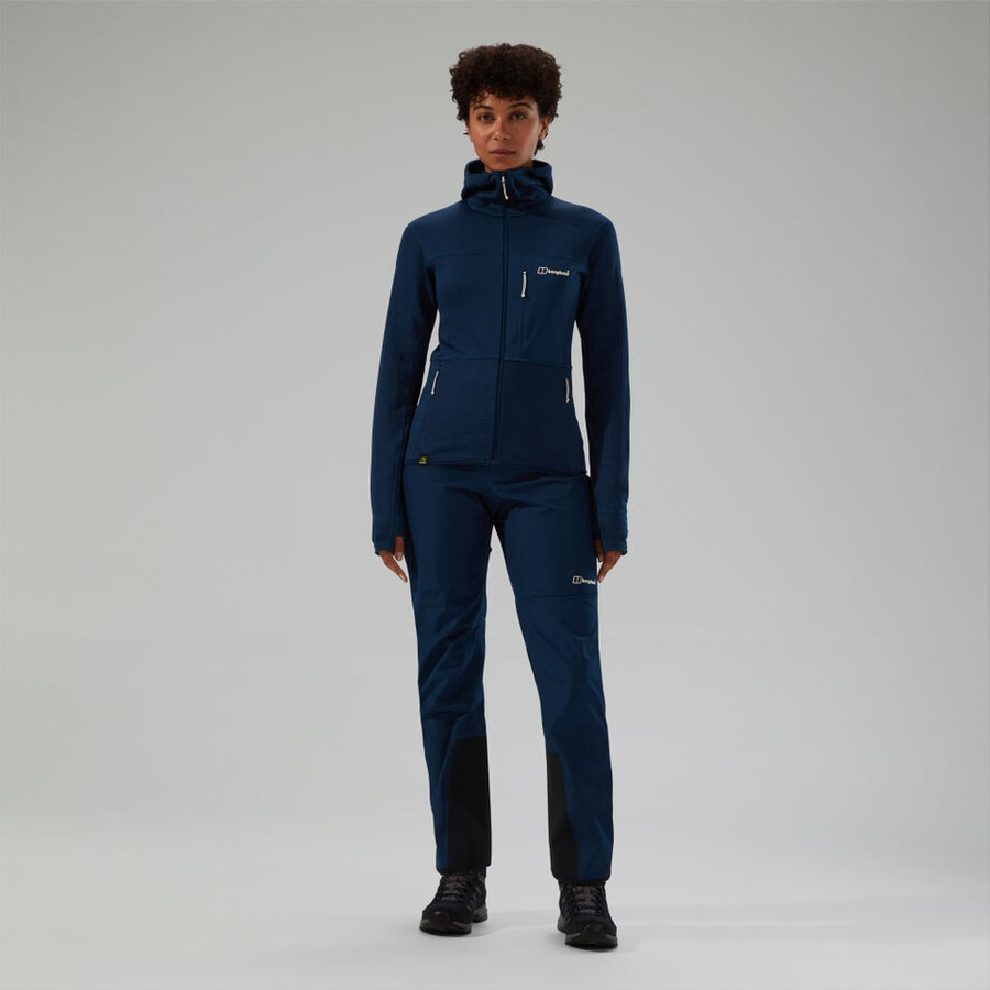 frauen s ridge-hiker hooded jacket - blue berghaus
