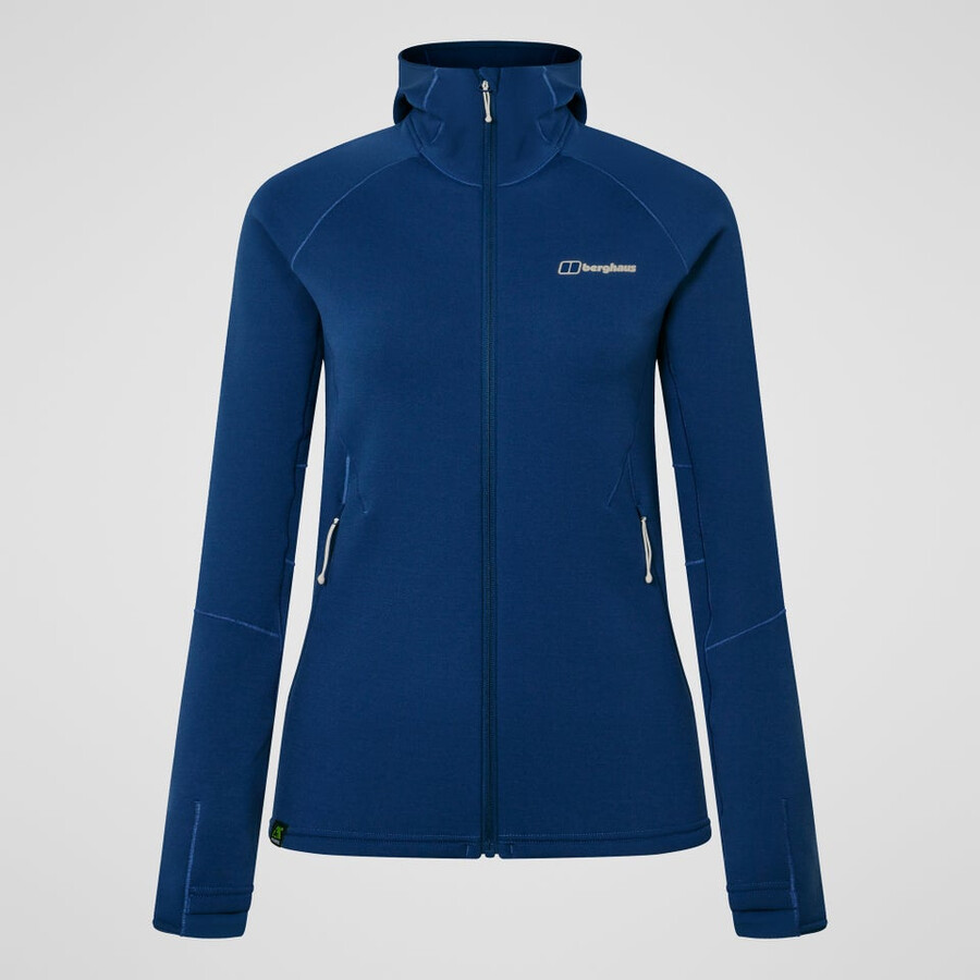 women s kinetic powerstretch hoody - blue berghaus