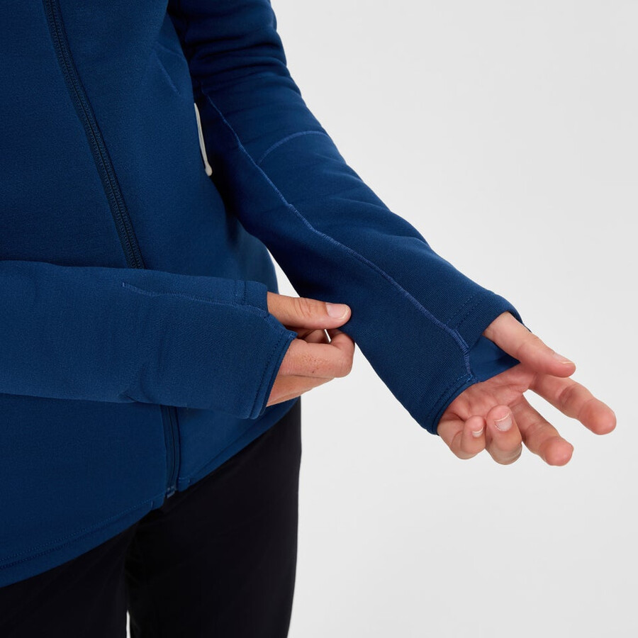 women s kinetic powerstretch hoody - blue berghaus