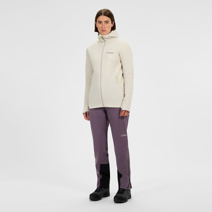 women s kinetic powerstretch hoody - grey berghaus