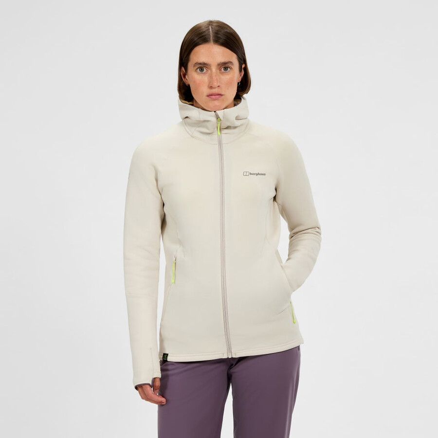 women s kinetic powerstretch hoody - grey berghaus