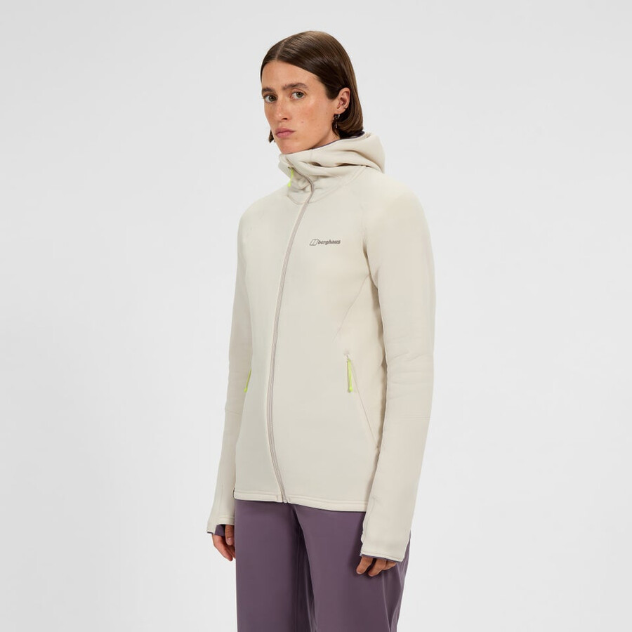 women s kinetic powerstretch hoody - grey berghaus