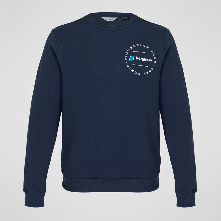 unisex pioneer circular logo sweatshirt - blau berghaus