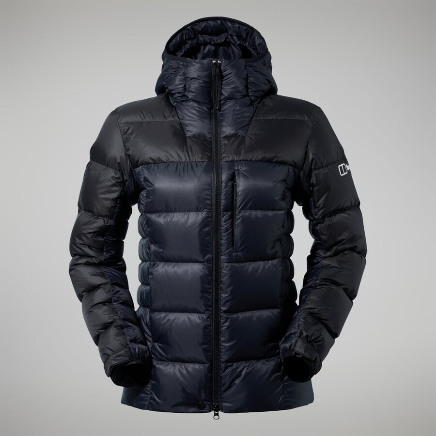 women s mtn arete ultra-down-hoody - schwarz berghaus