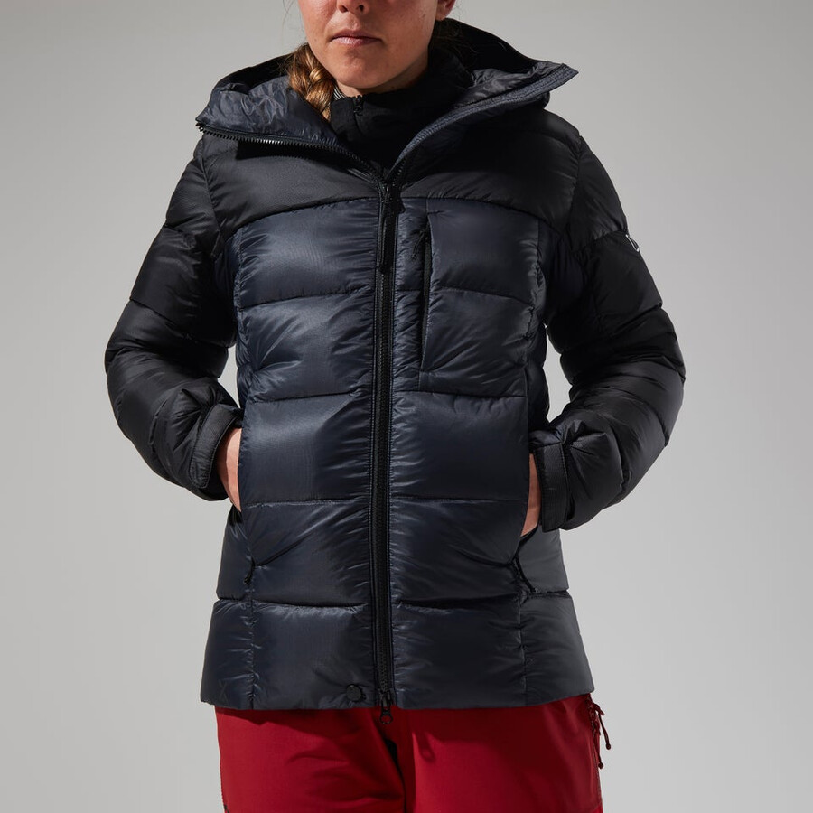 women s mtn arete ultra-down-hoody - schwarz berghaus
