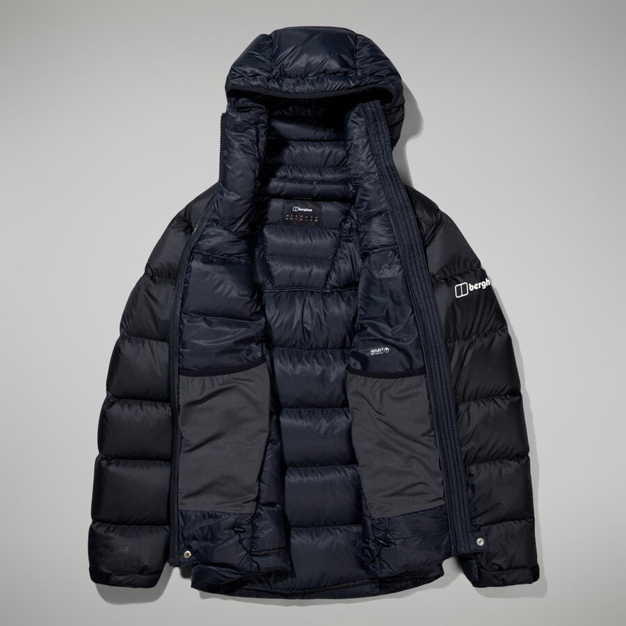 women s mtn arete ultra-down-hoody - schwarz berghaus