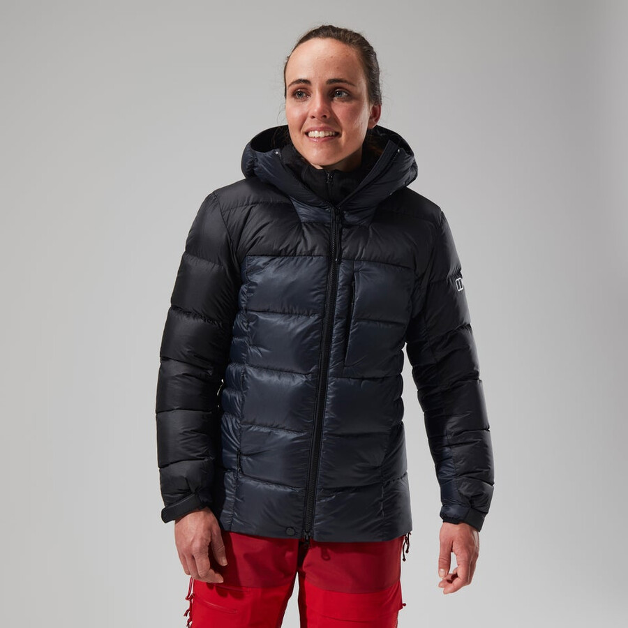 women s mtn arete ultra-down-hoody - schwarz berghaus