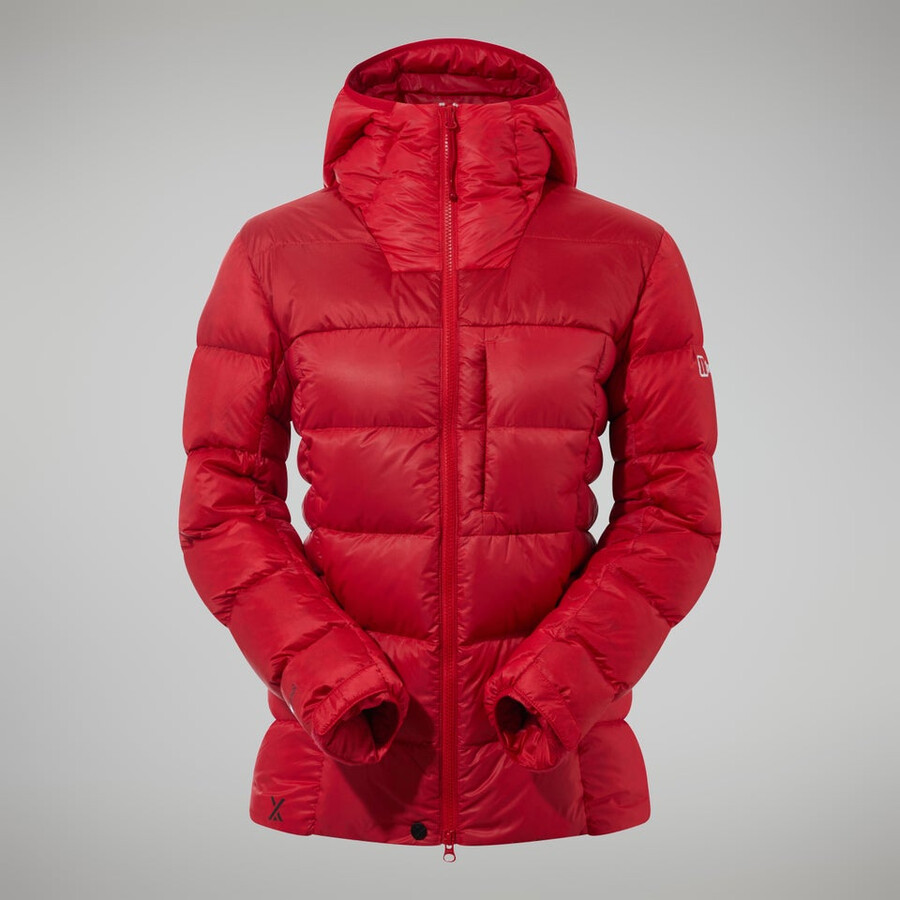 women s mtn arete ultra-down hoody - rot berghaus