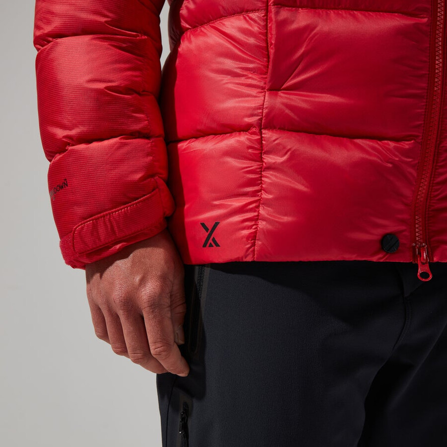 women s mtn arete ultra-down hoody - rot berghaus