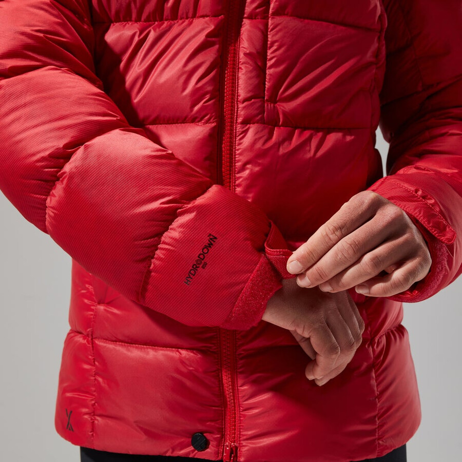 women s mtn arete ultra-down hoody - rot berghaus