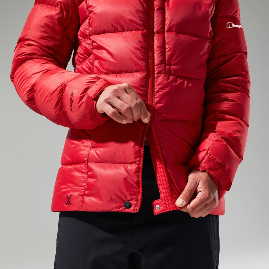 women s mtn arete ultra-down hoody - rot berghaus
