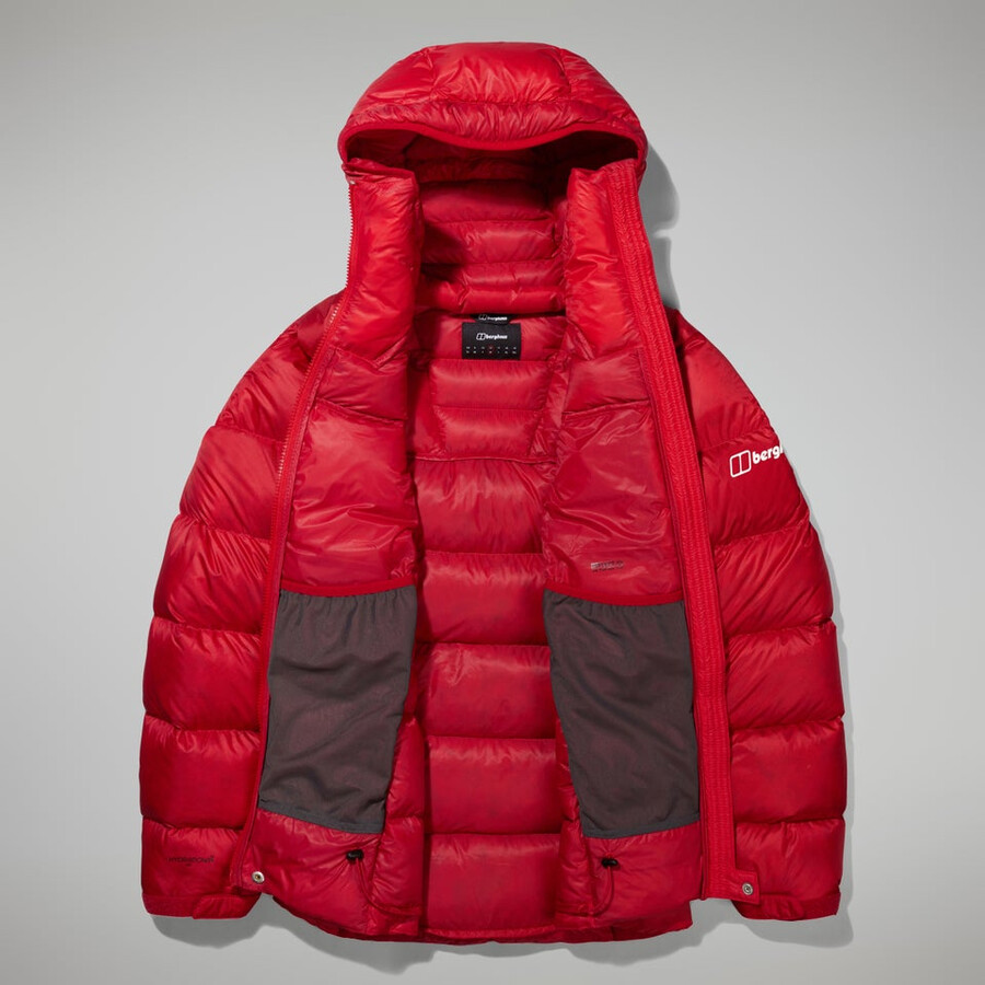 women s mtn arete ultra-down hoody - rot berghaus
