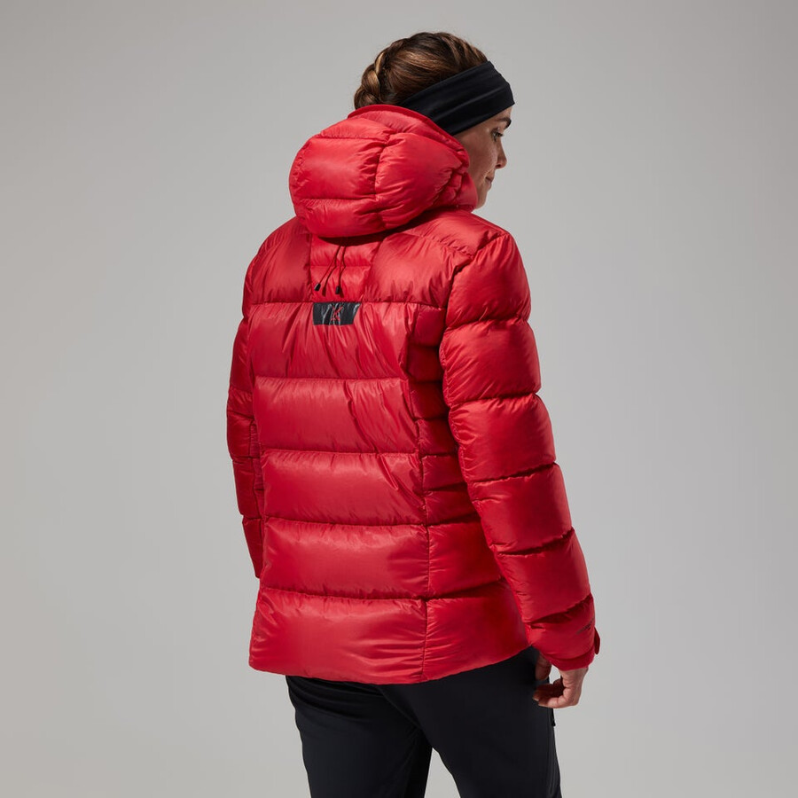 women s mtn arete ultra-down hoody - rot berghaus