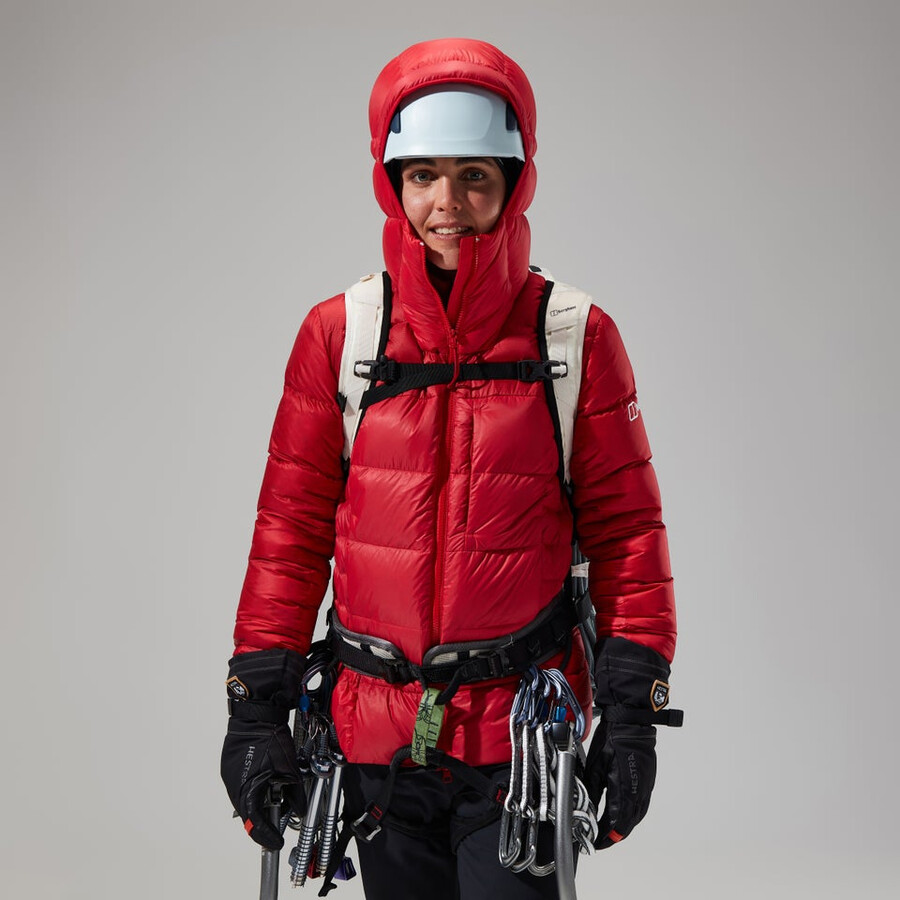 women s mtn arete ultra-down hoody - rot berghaus