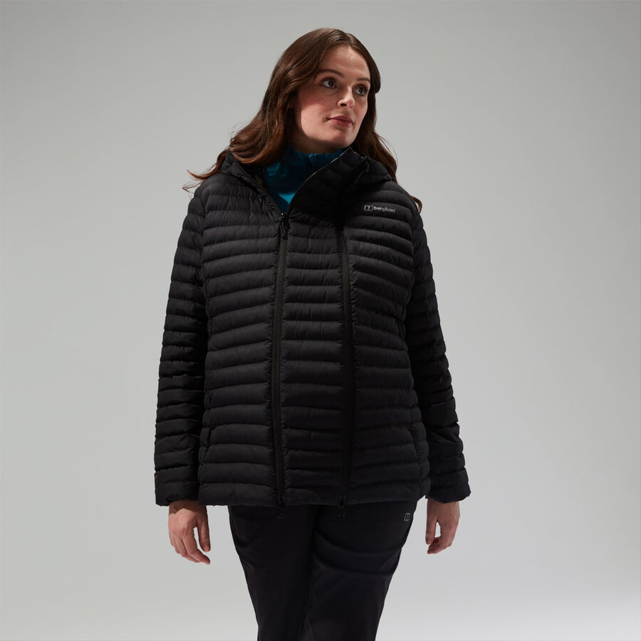 women s nula kapuzen mutterschaft-2in1-jacke - schwarz berghaus