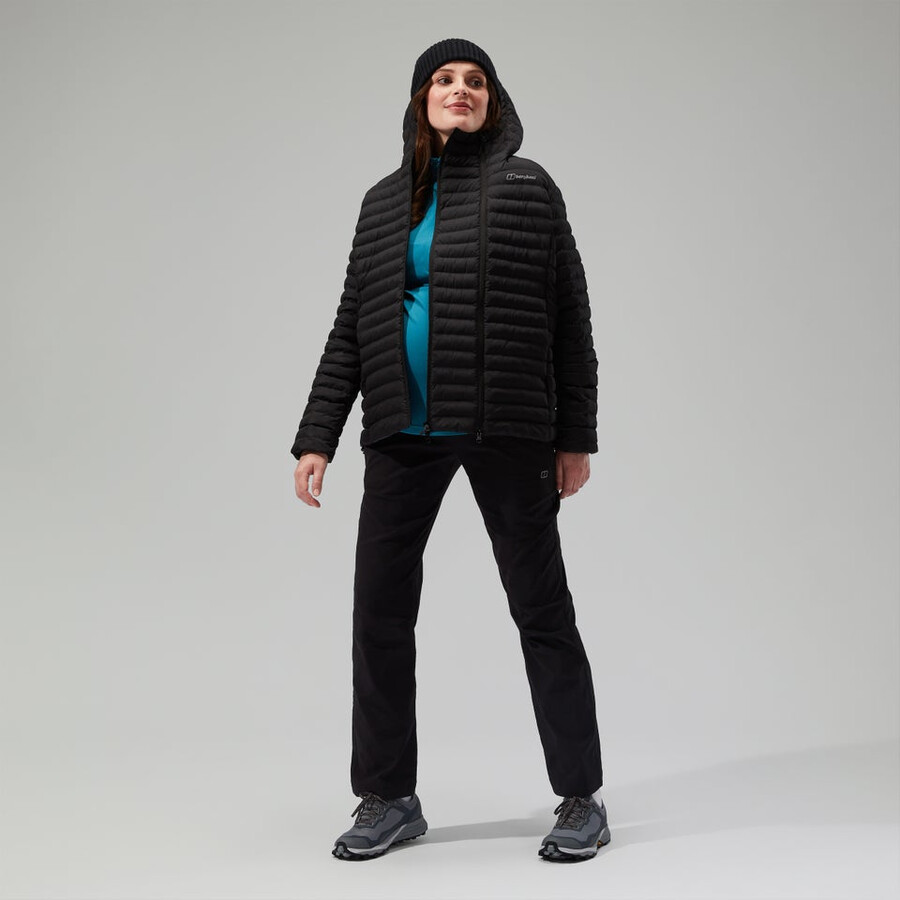 women s nula kapuzen mutterschaft-2in1-jacke - schwarz berghaus