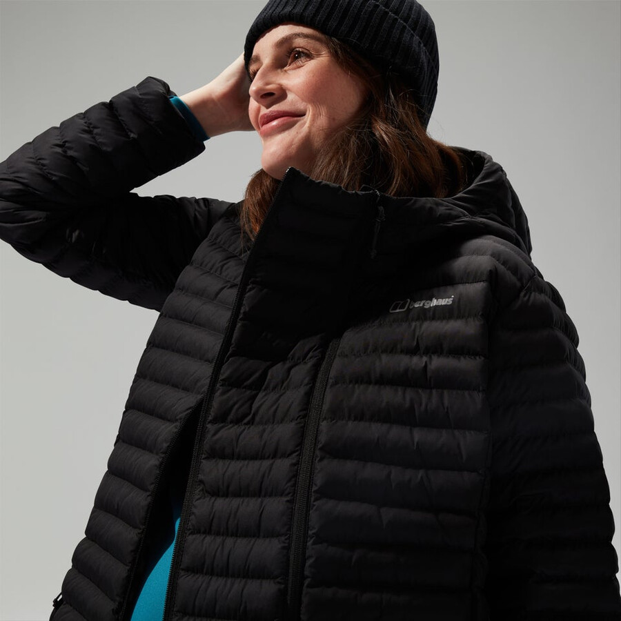 women s nula kapuzen mutterschaft-2in1-jacke - schwarz berghaus