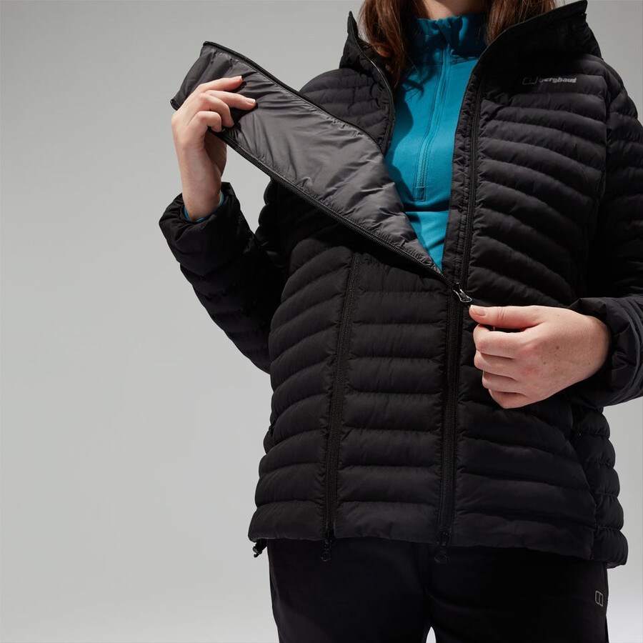 women s nula kapuzen mutterschaft-2in1-jacke - schwarz berghaus