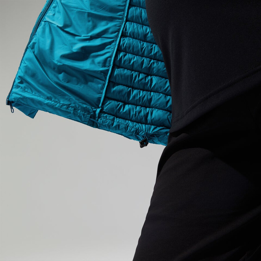 women s nula kapuzen mutterschaft-2in1-jacke - türkis berghaus