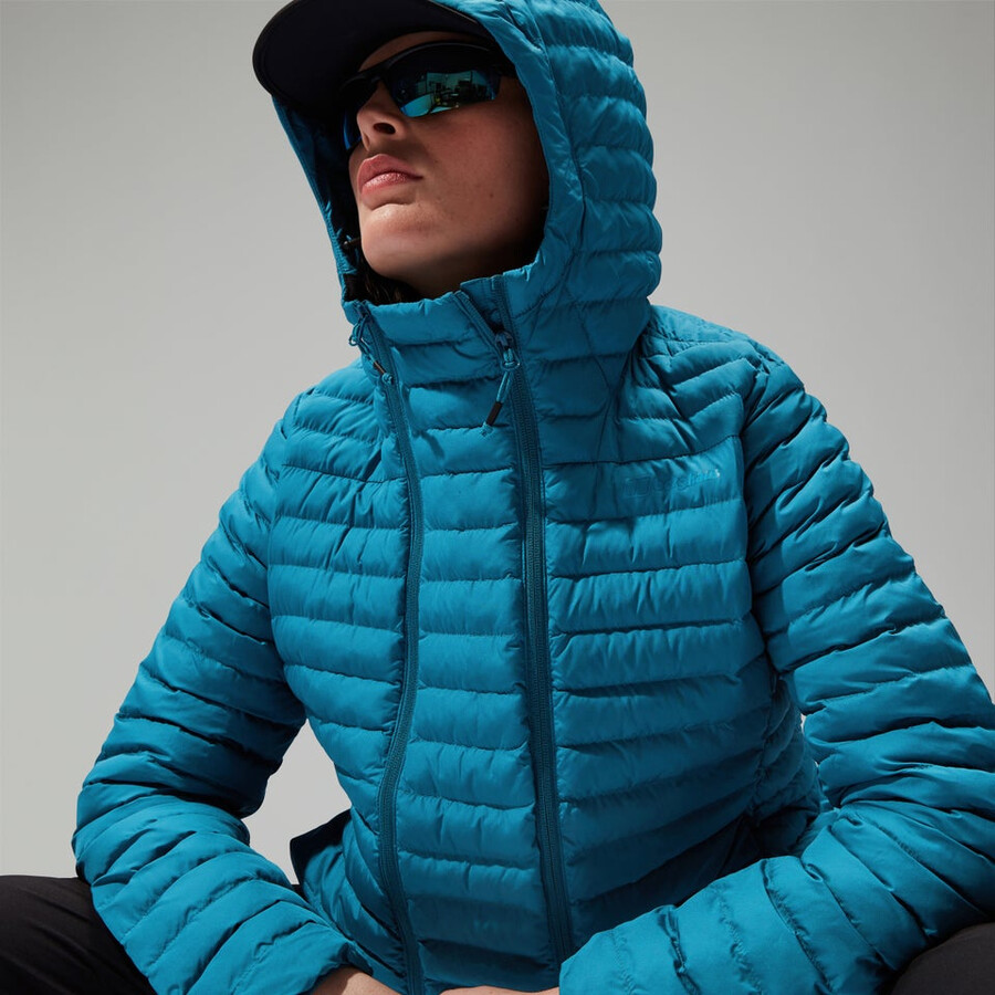 women s nula kapuzen mutterschaft-2in1-jacke - türkis berghaus