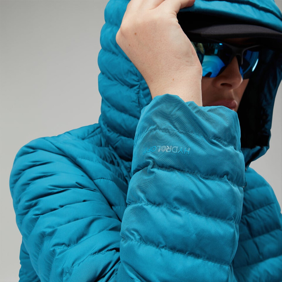 women s nula kapuzen mutterschaft-2in1-jacke - türkis berghaus