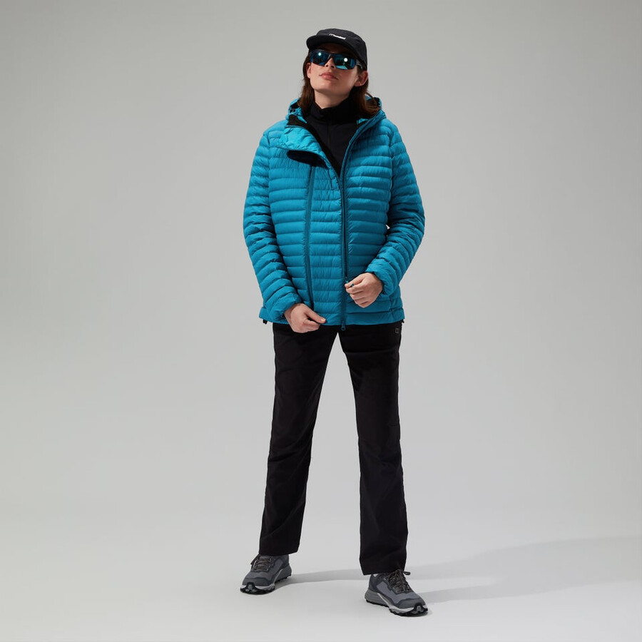 women s nula kapuzen mutterschaft-2in1-jacke - türkis berghaus