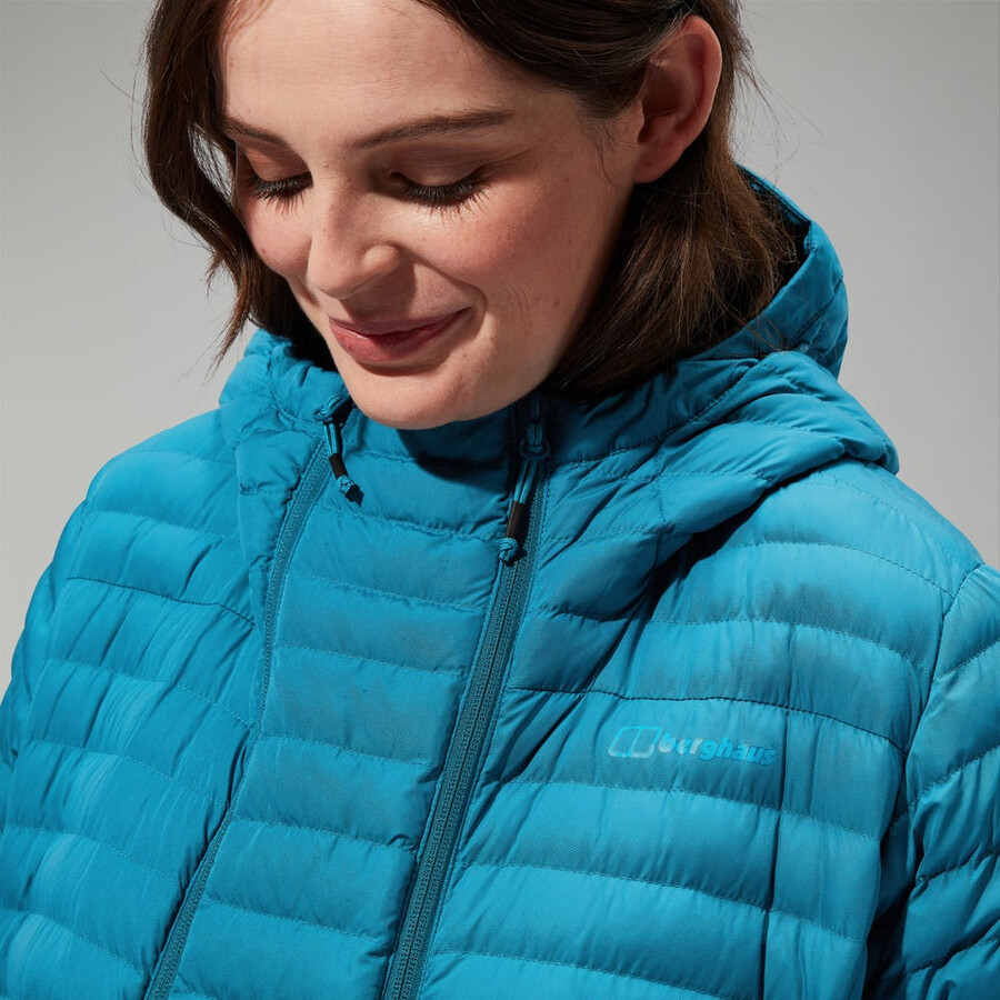 women s nula kapuzen mutterschaft-2in1-jacke - türkis berghaus