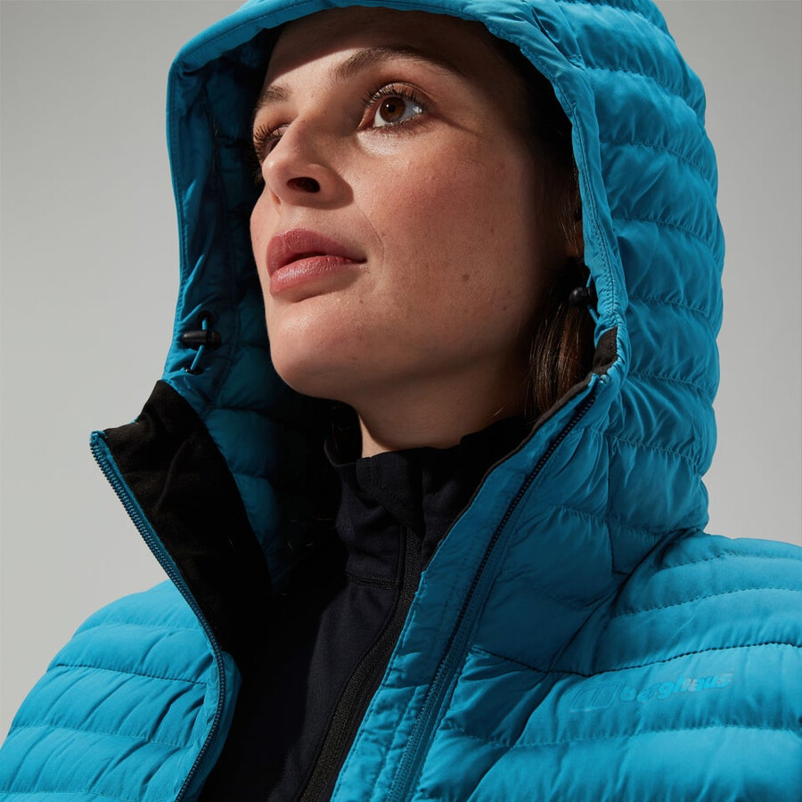 women s nula kapuzen mutterschaft-2in1-jacke - türkis berghaus