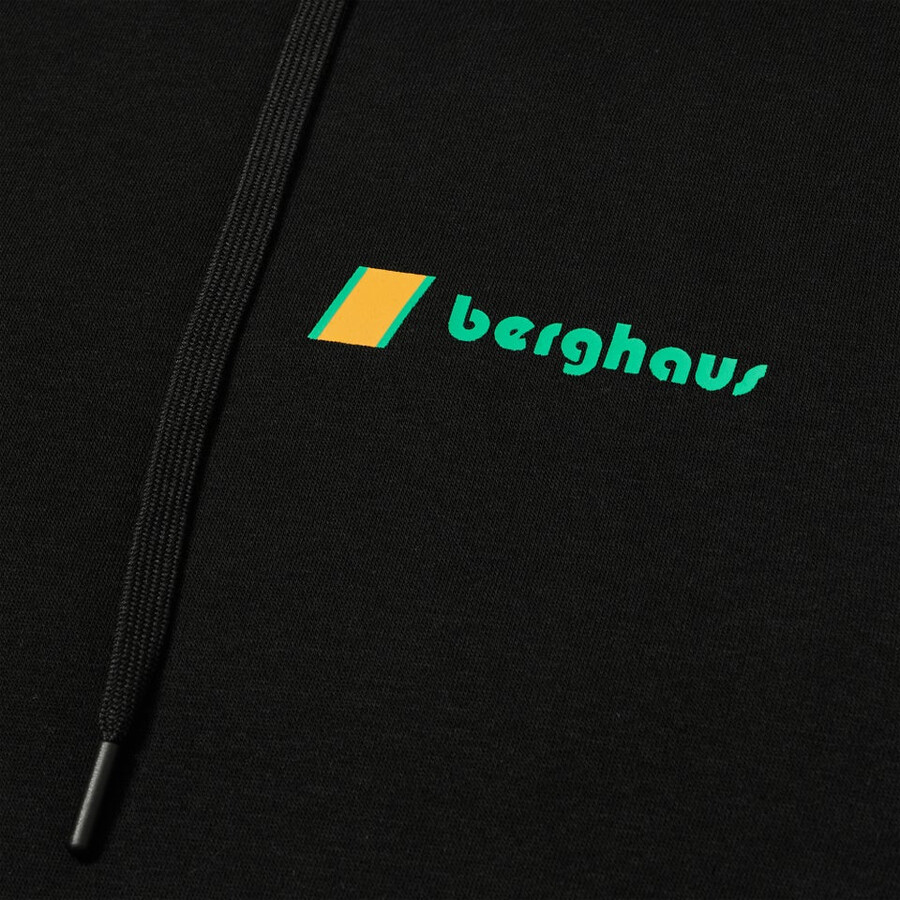 unisex dreamscape kapuzenpullover - jet black die berghaus