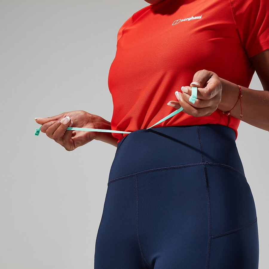 frauen lelyur trekking-tights - dark blueblack die berghaus