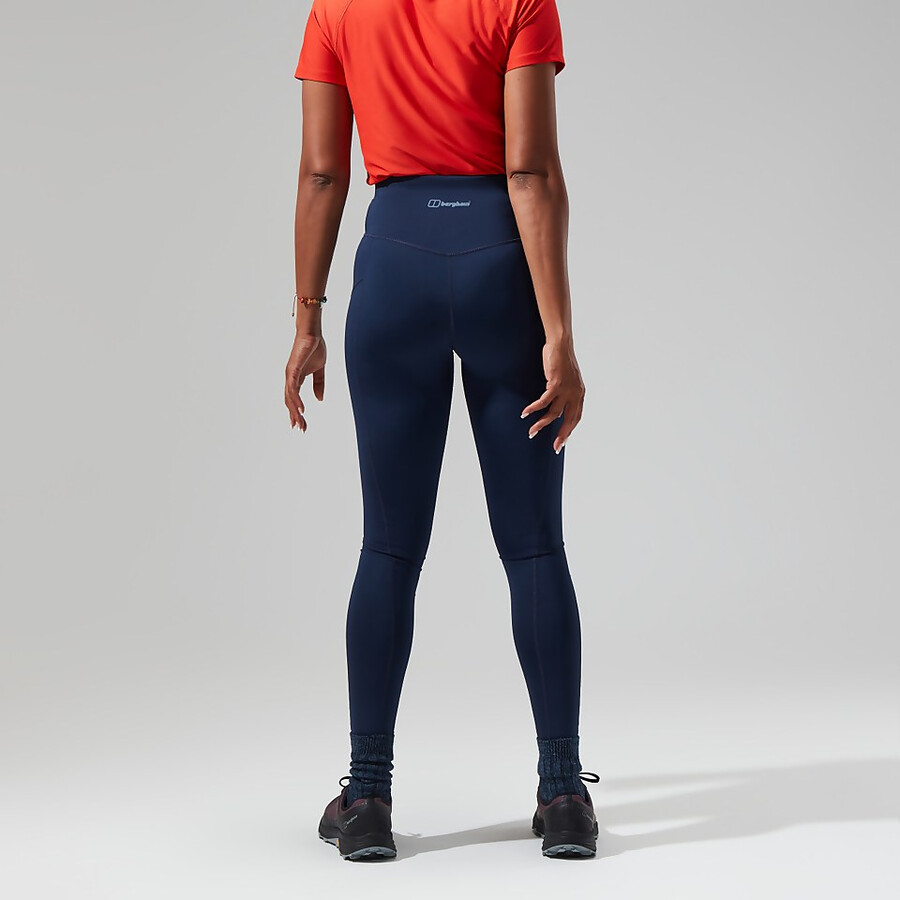 frauen lelyur trekking-tights - dark blueblack die berghaus