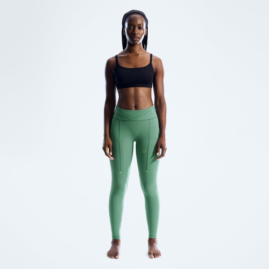 frauen farren leggings - green berghaus