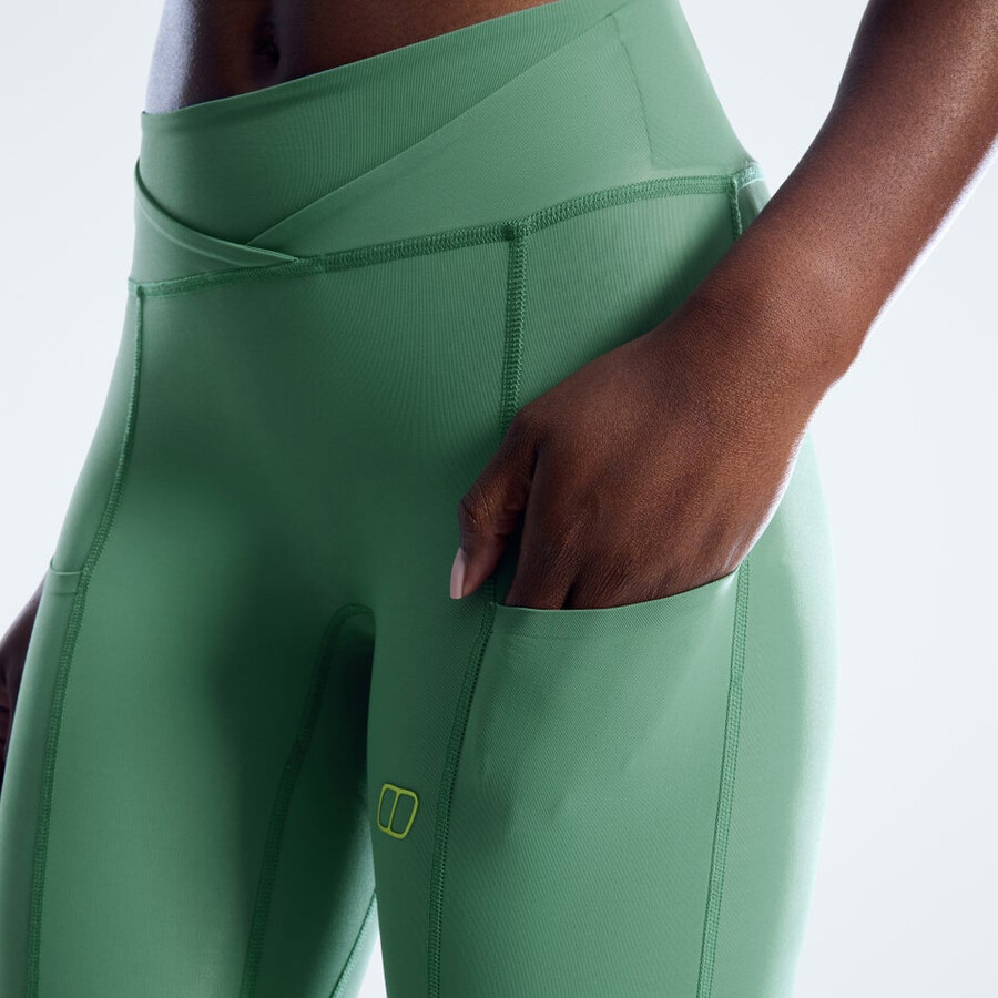 frauen farren leggings - green berghaus