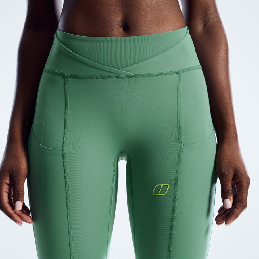 frauen farren leggings - green berghaus