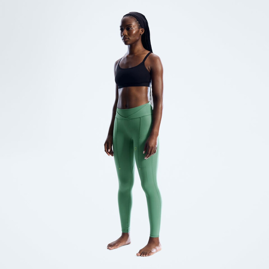 frauen farren leggings - green berghaus