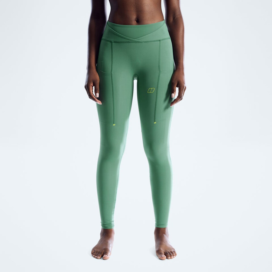 frauen farren leggings - green berghaus