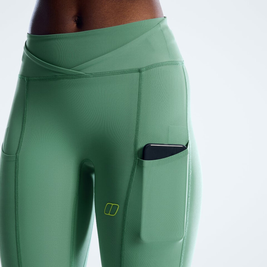 frauen farren leggings - green berghaus