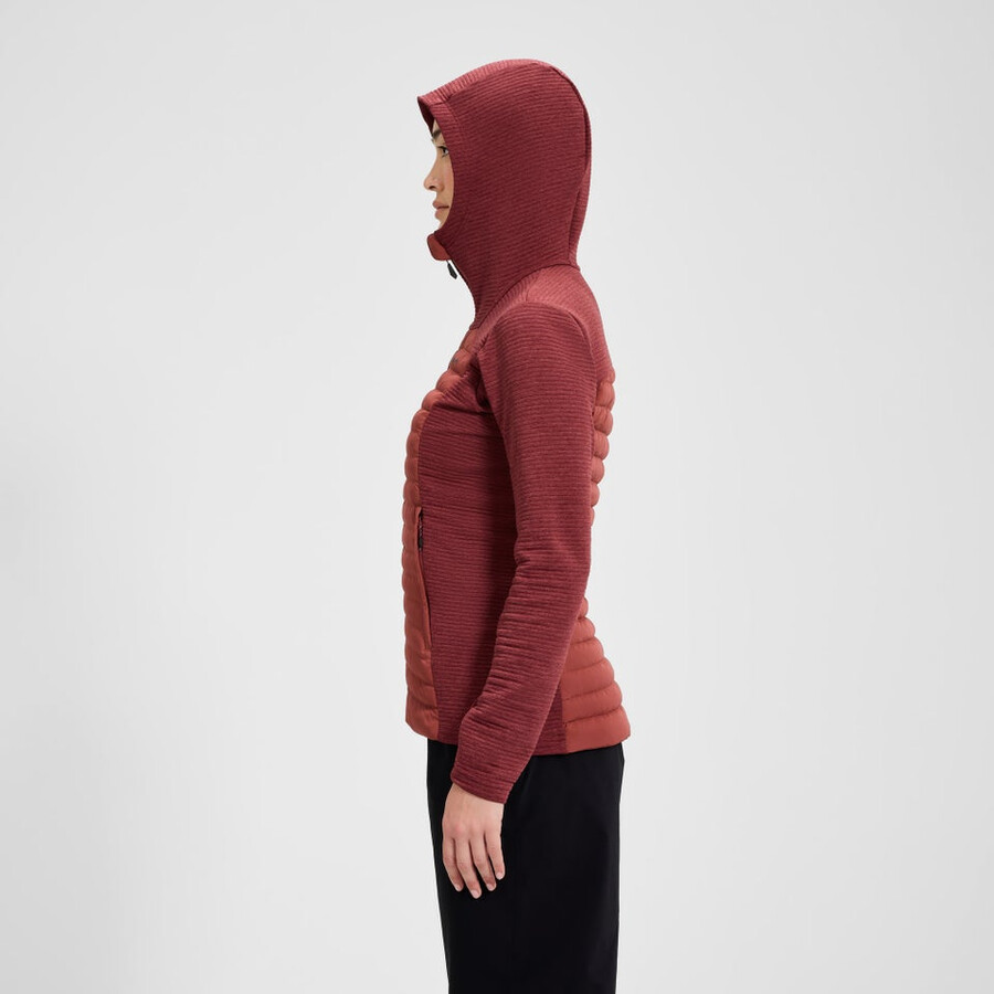 damen nula hybrid synthetic insulated jacket - red berghaus