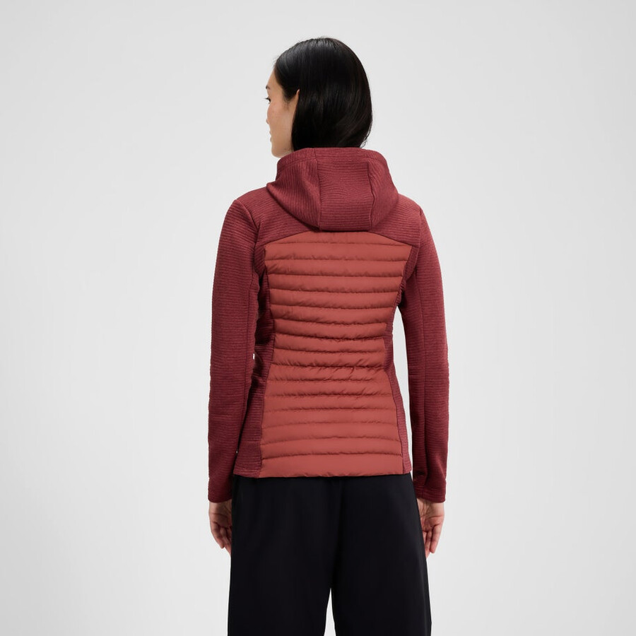 damen nula hybrid synthetic insulated jacket - red berghaus