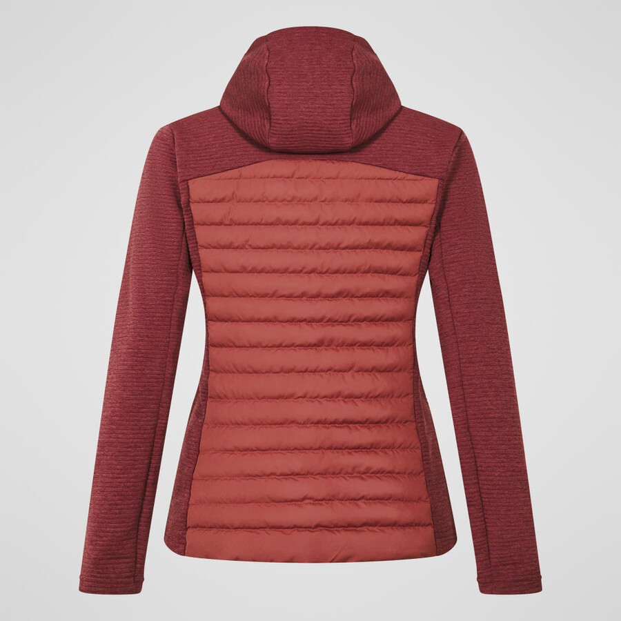 damen nula hybrid synthetic insulated jacket - red berghaus