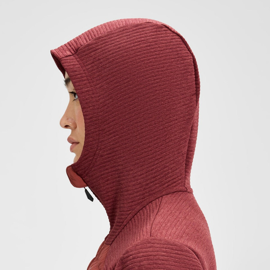 damen nula hybrid synthetic insulated jacket - red berghaus